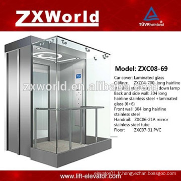 ZXC08-69 Full Glass Panoramic Passenger Elevator